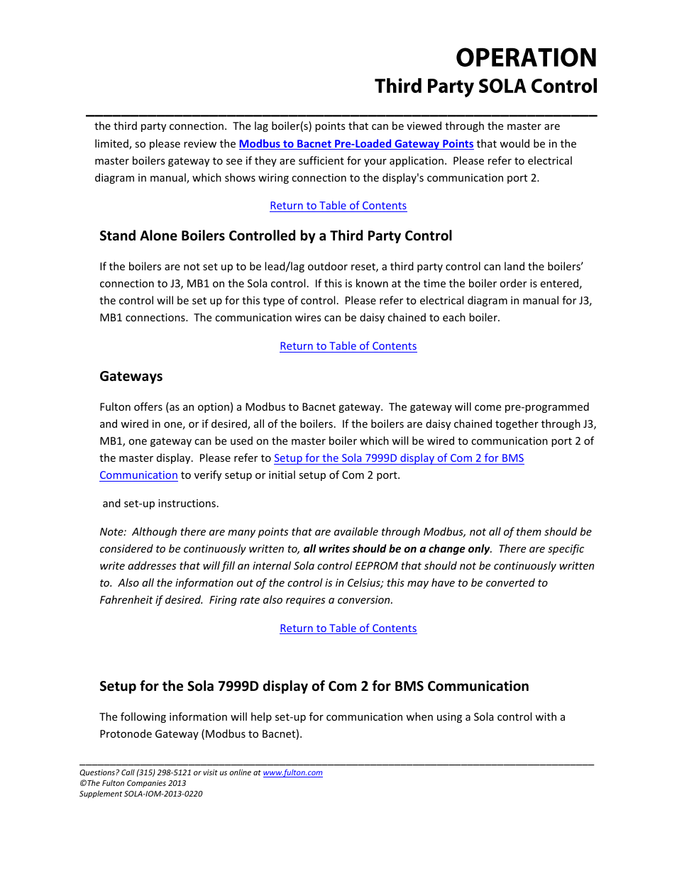 Gateways | Fulton Caliber (CAL) SOLA Gateways User Manual | Page 2 / 36