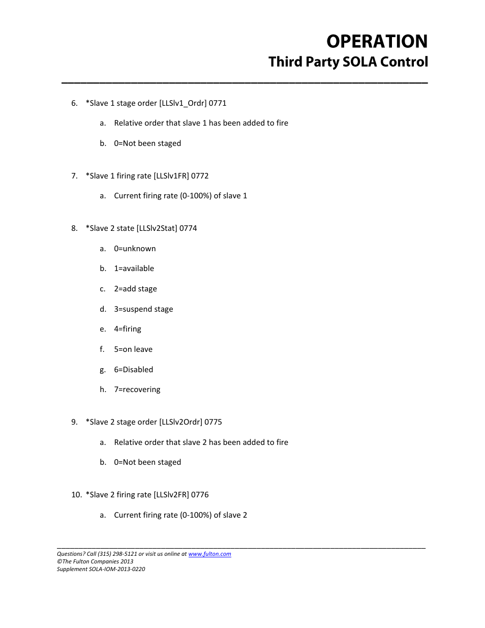 Fulton Caliber (CAL) SOLA Gateways User Manual | Page 24 / 36