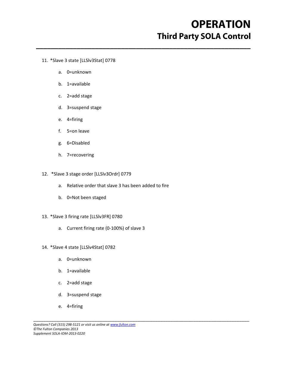 Fulton Caliber (CAL) SOLA Gateways User Manual | Page 25 / 36