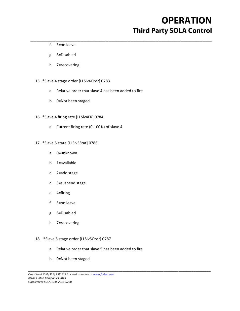 Fulton Caliber (CAL) SOLA Gateways User Manual | Page 26 / 36