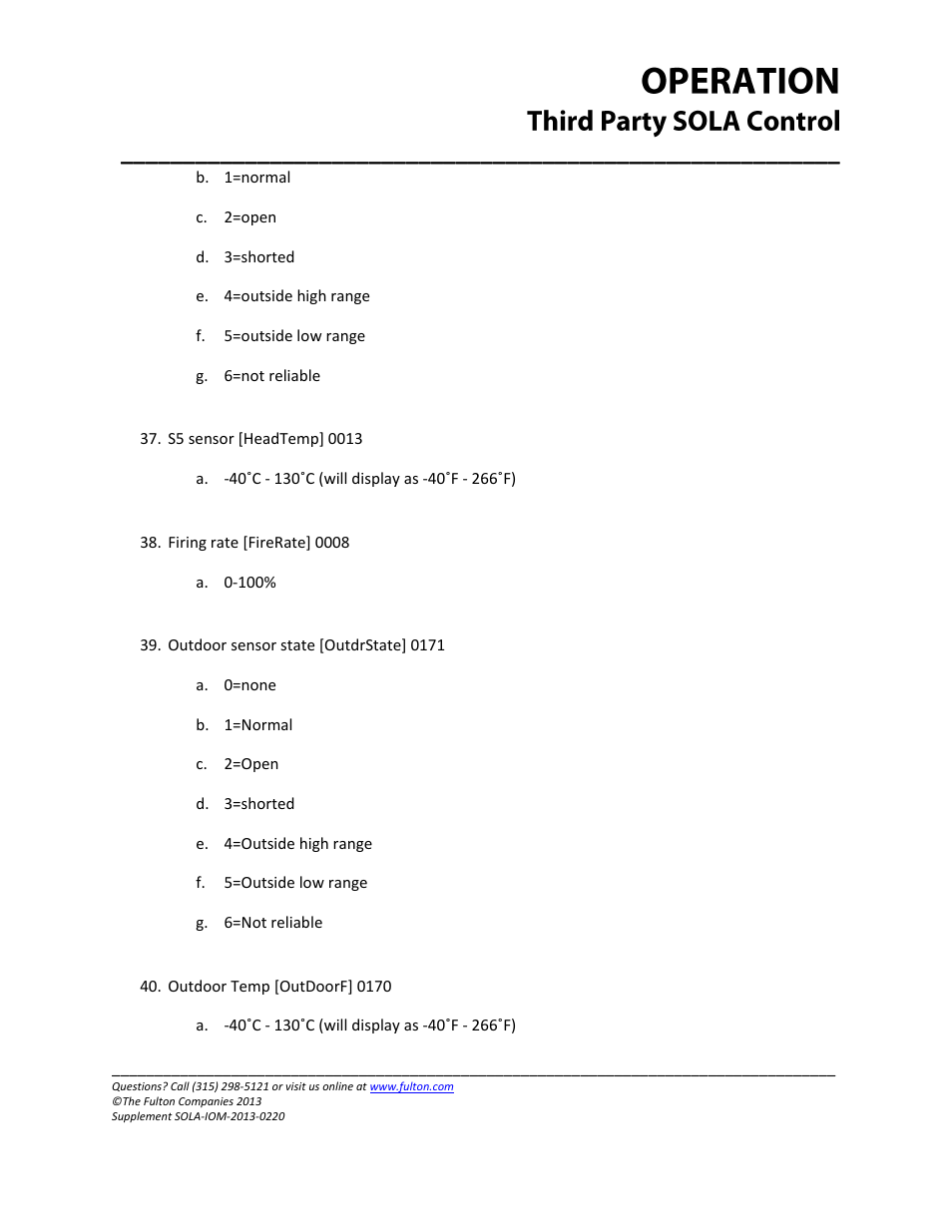 Fulton Caliber (CAL) SOLA Gateways User Manual | Page 31 / 36