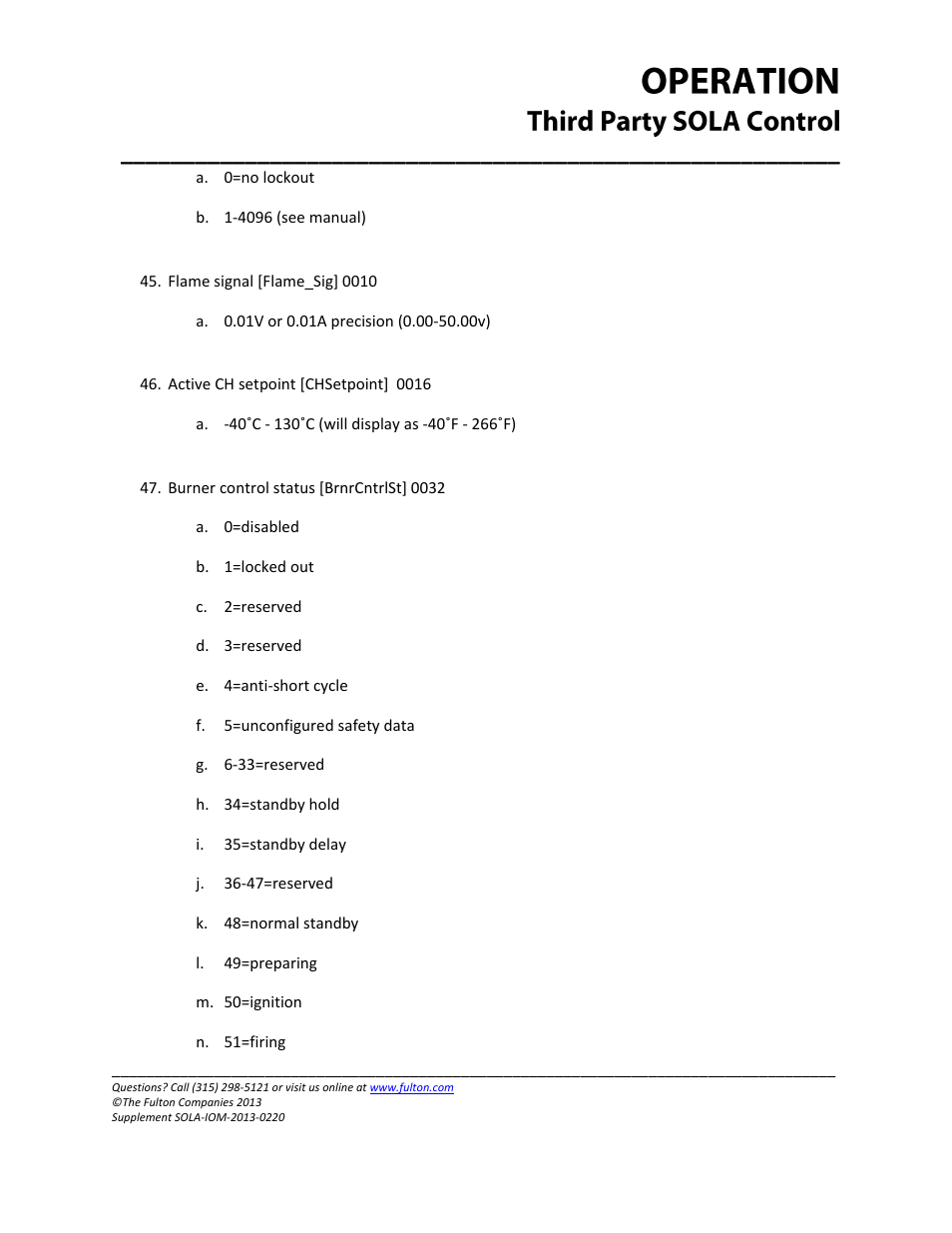 Fulton Caliber (CAL) SOLA Gateways User Manual | Page 33 / 36
