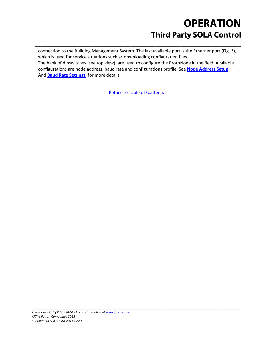 Fulton Caliber (CAL) SOLA Gateways User Manual | Page 7 / 36