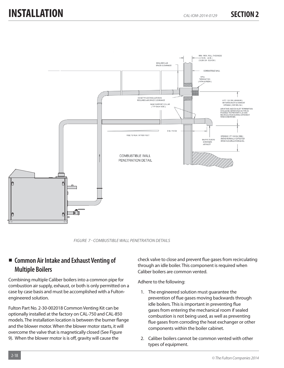 Installation | Fulton Caliber (CAL) Condensing Hydronic Boiler User Manual | Page 24 / 60