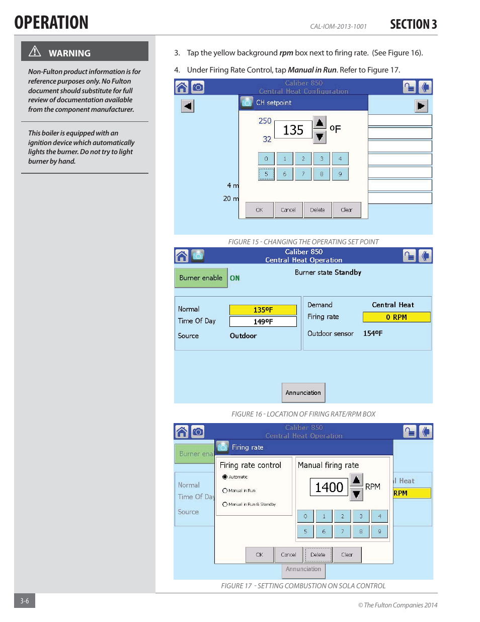 Operation | Fulton Caliber (CAL) Condensing Hydronic Boiler User Manual | Page 40 / 60