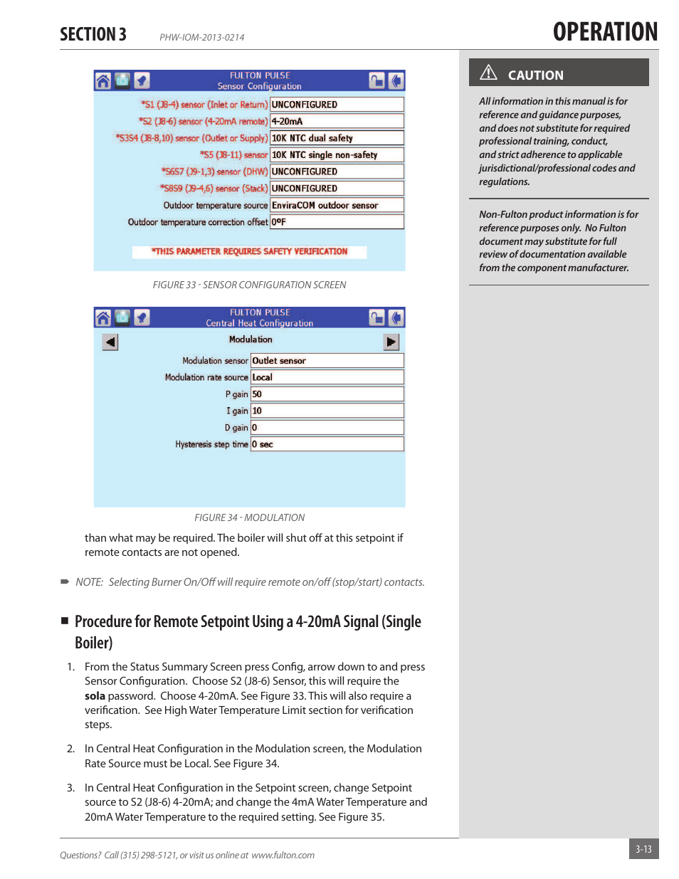 Operation | Fulton Pulse HW (PHW) Fully Condensing Hydronic Boiler User Manual | Page 49 / 84