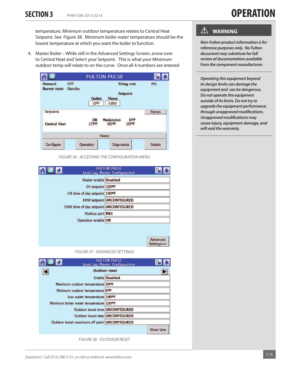 Operation | Fulton Pulse HW (PHW) Fully Condensing Hydronic Boiler User Manual | Page 51 / 84