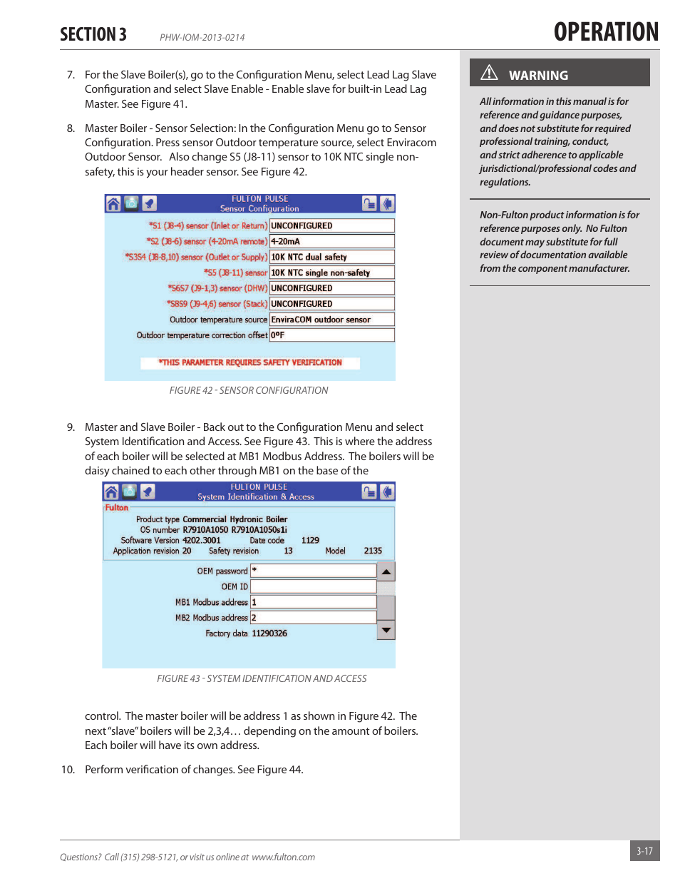 Operation | Fulton Pulse HW (PHW) Fully Condensing Hydronic Boiler User Manual | Page 53 / 84