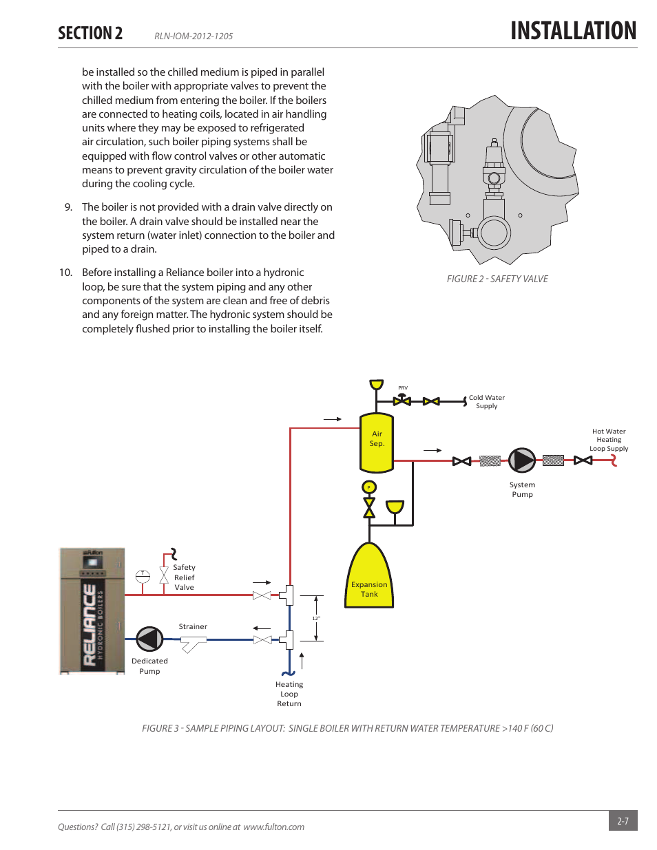 Installation | Fulton Reliance (RLN) High Efficiency Cooper Fin Boiler User Manual | Page 13 / 60