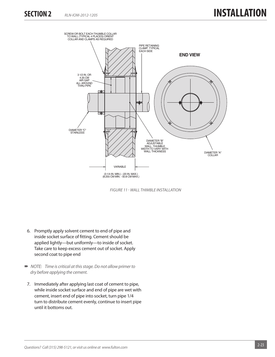 Installation | Fulton Reliance (RLN) High Efficiency Cooper Fin Boiler User Manual | Page 29 / 60
