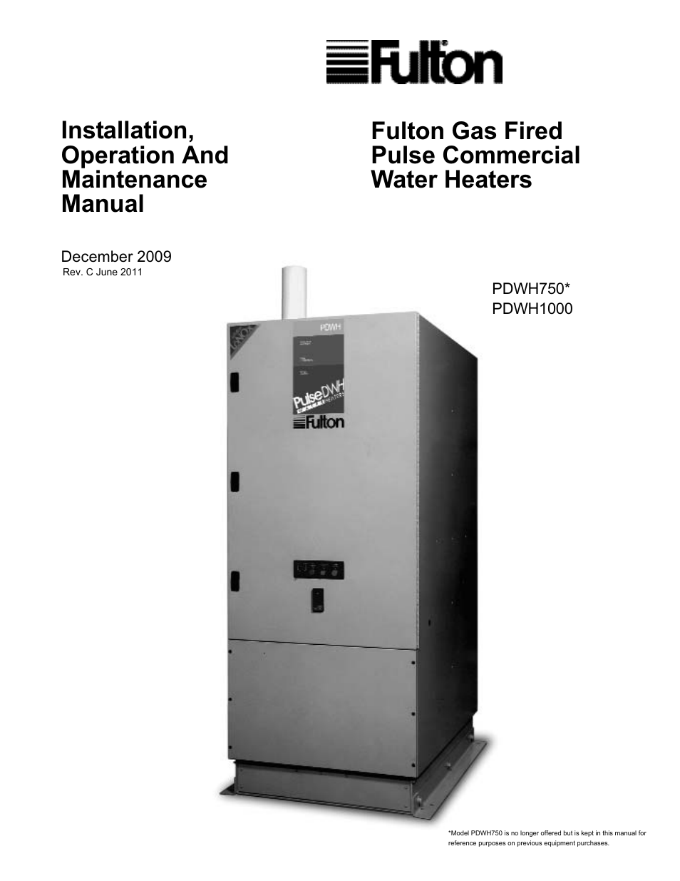 Fulton Pulse DWH (PDWH) Domestic Water Heater User Manual | 50 pages