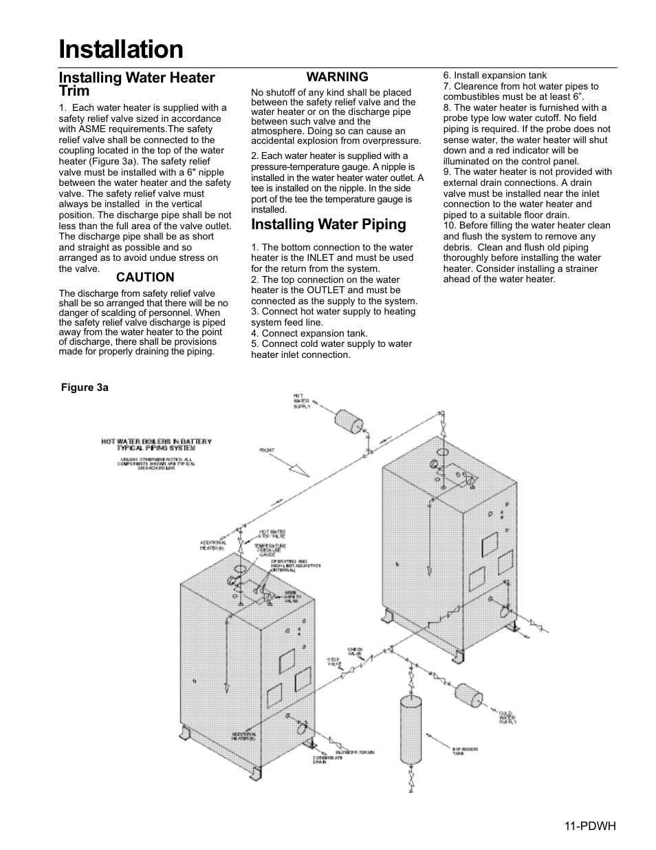 Installation | Fulton Pulse DWH (PDWH) Domestic Water Heater User Manual | Page 13 / 50