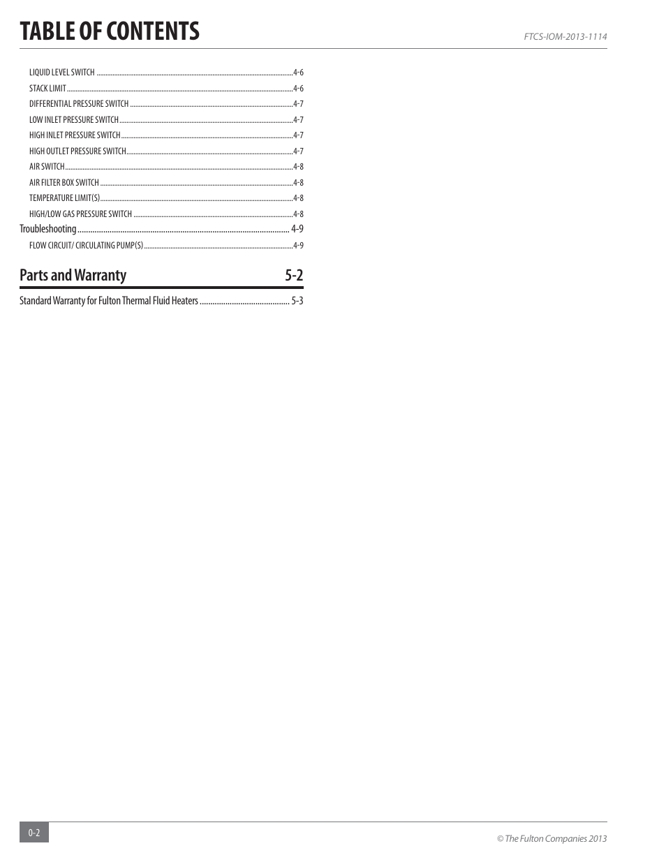Fulton Vertical Coil (FT-C_S) Thermal Fluid (hot oil) Heater User Manual | Page 6 / 92