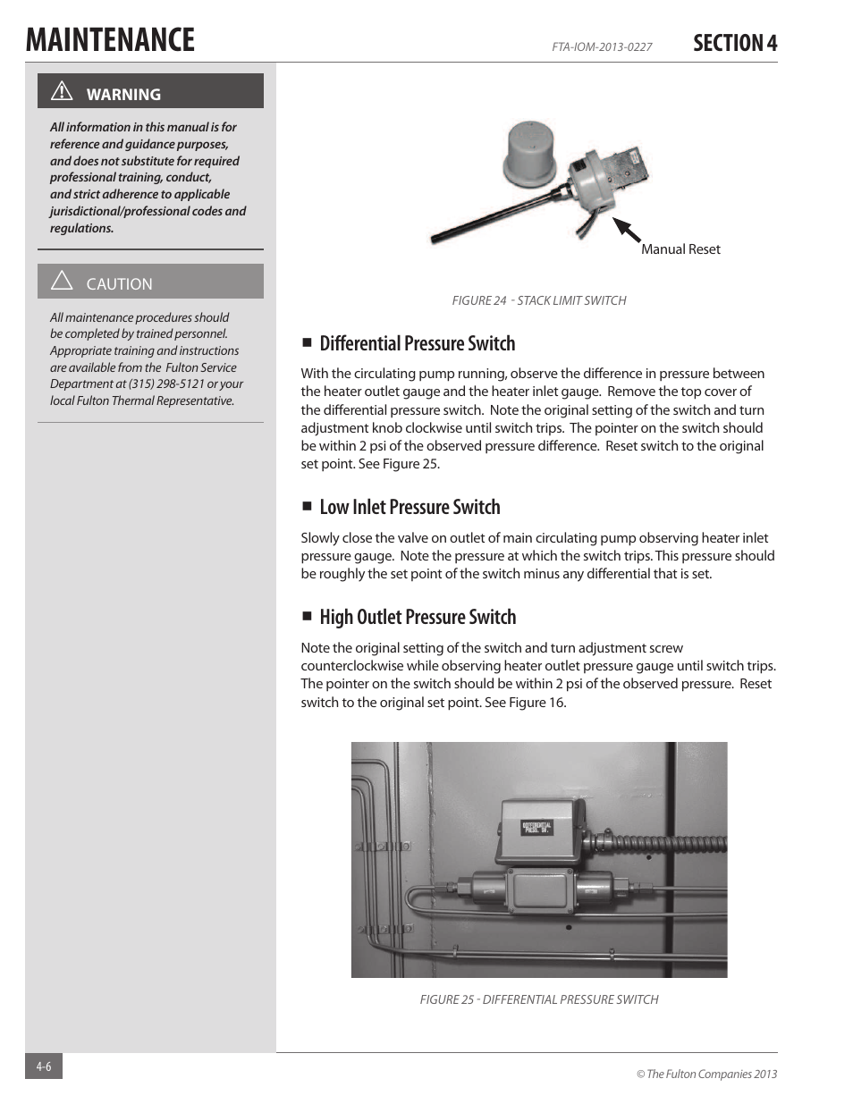 Maintenance | Fulton Vertical Tubeless (FT-A) Thermal Fluid (hot oil) Heater User Manual | Page 66 / 84