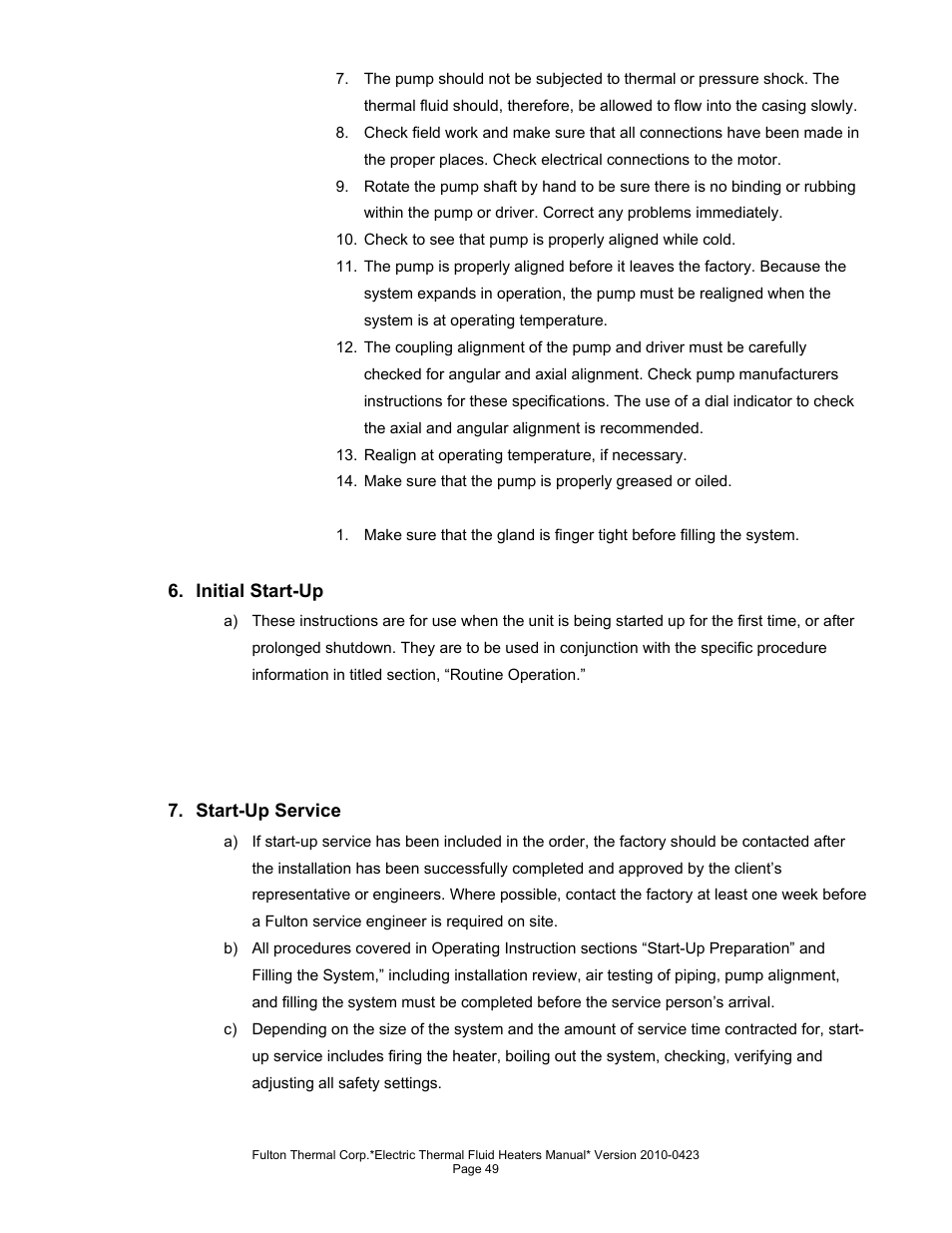 Fulton Vertical Electric (FT-N) Thermal Fluid (hot oil) Heater User Manual | Page 49 / 108