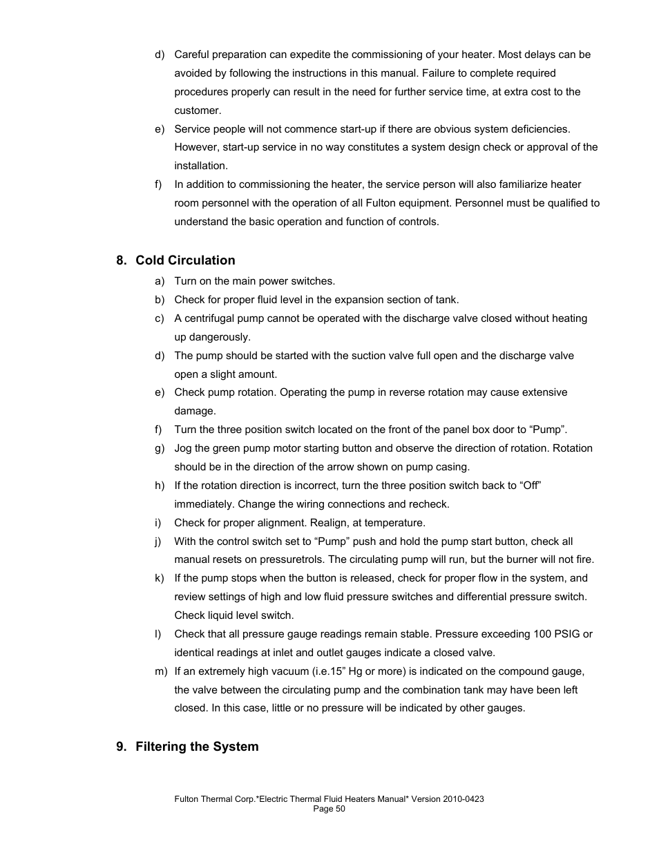 Fulton Vertical Electric (FT-N) Thermal Fluid (hot oil) Heater User Manual | Page 50 / 108