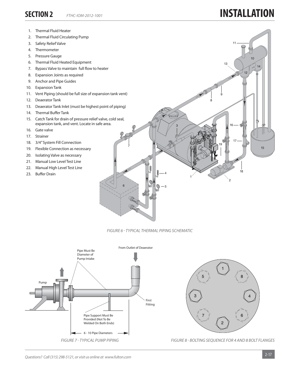 Installation | Fulton Alliance (FT-HC) Horizontal Coil Thermal Fluid (hot oil) Heater User Manual | Page 23 / 88