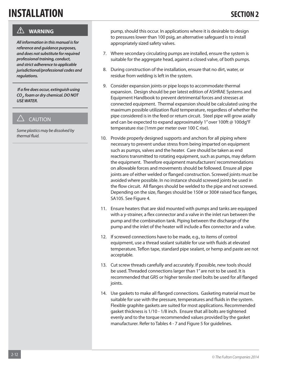 Installation | Fulton Hopkins (HPN) Horizontal Coil Thermal Fluid (hot oil) Heater User Manual | Page 18 / 84