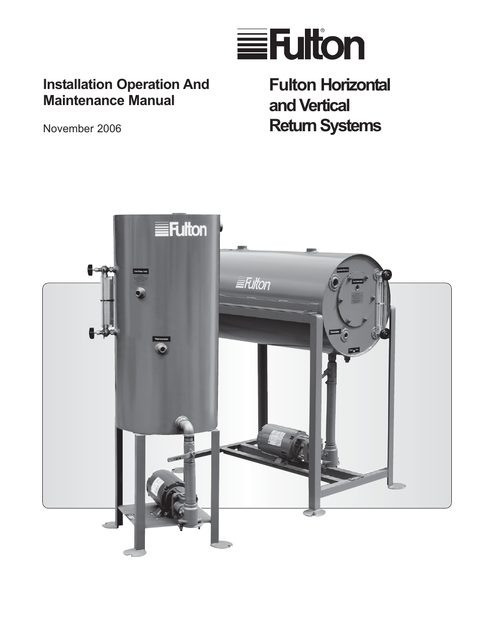 Fulton Ancillary Equipment Horizontal and Vertical Return Systems User Manual | 24 pages