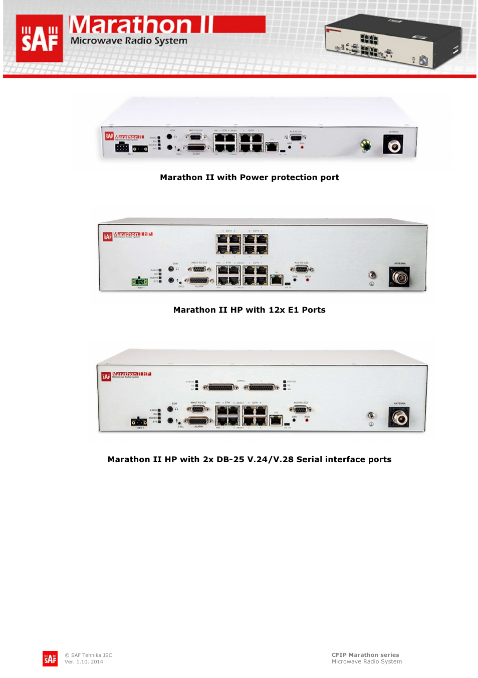 SAF Tehnika CFIP Marathon II User Manual | Page 3 / 4