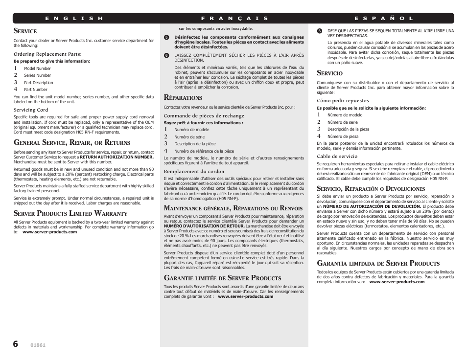 Server SY-X (85480/84190) User Manual | Page 6 / 8