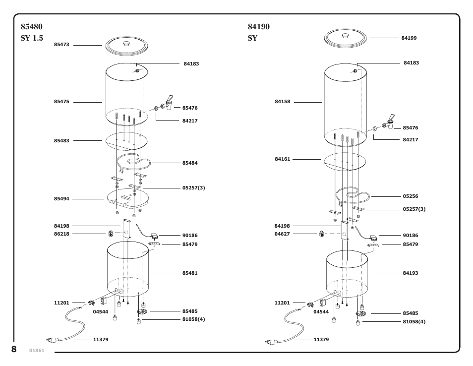 Server SY-X (85480/84190) User Manual | Page 8 / 8