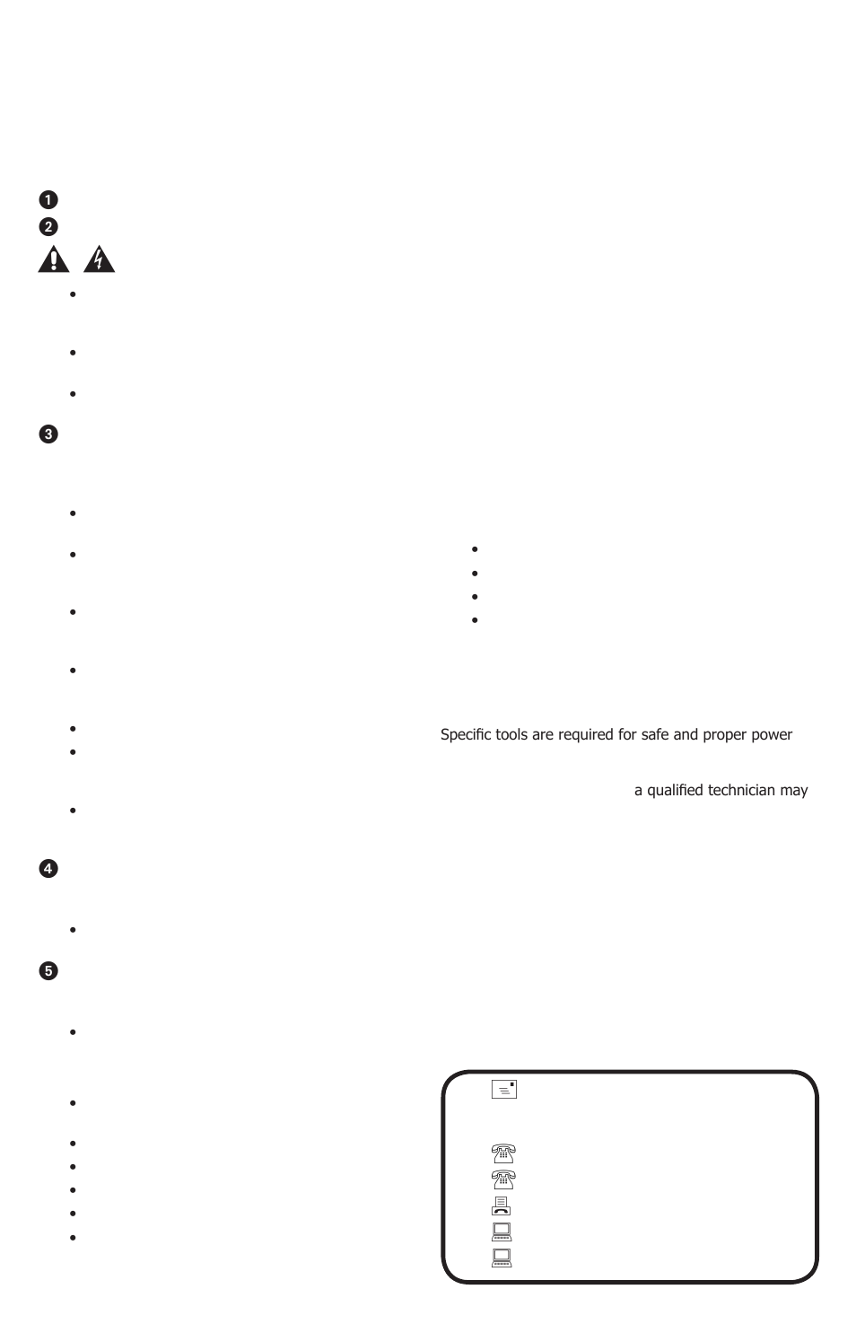 General service, repair, or returns, Service, Server products limited warranty | Unit cleaning, Unit troubleshooting | Server MNS (05550) User Manual | Page 4 / 4