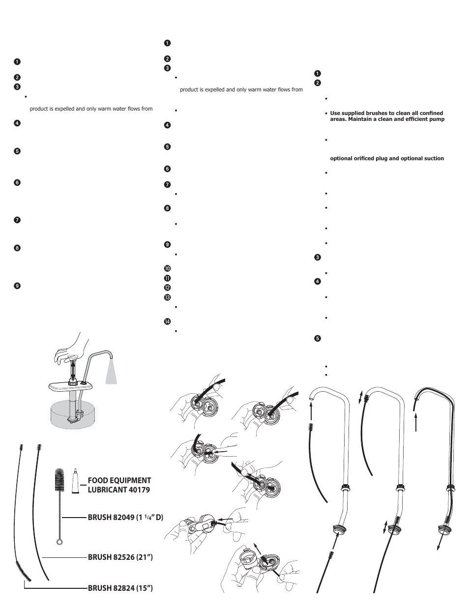 Pump disassembly, Pump cleaning, Clean-in-place procedure for pumps | Server PUMPS User Manual | Page 2 / 4