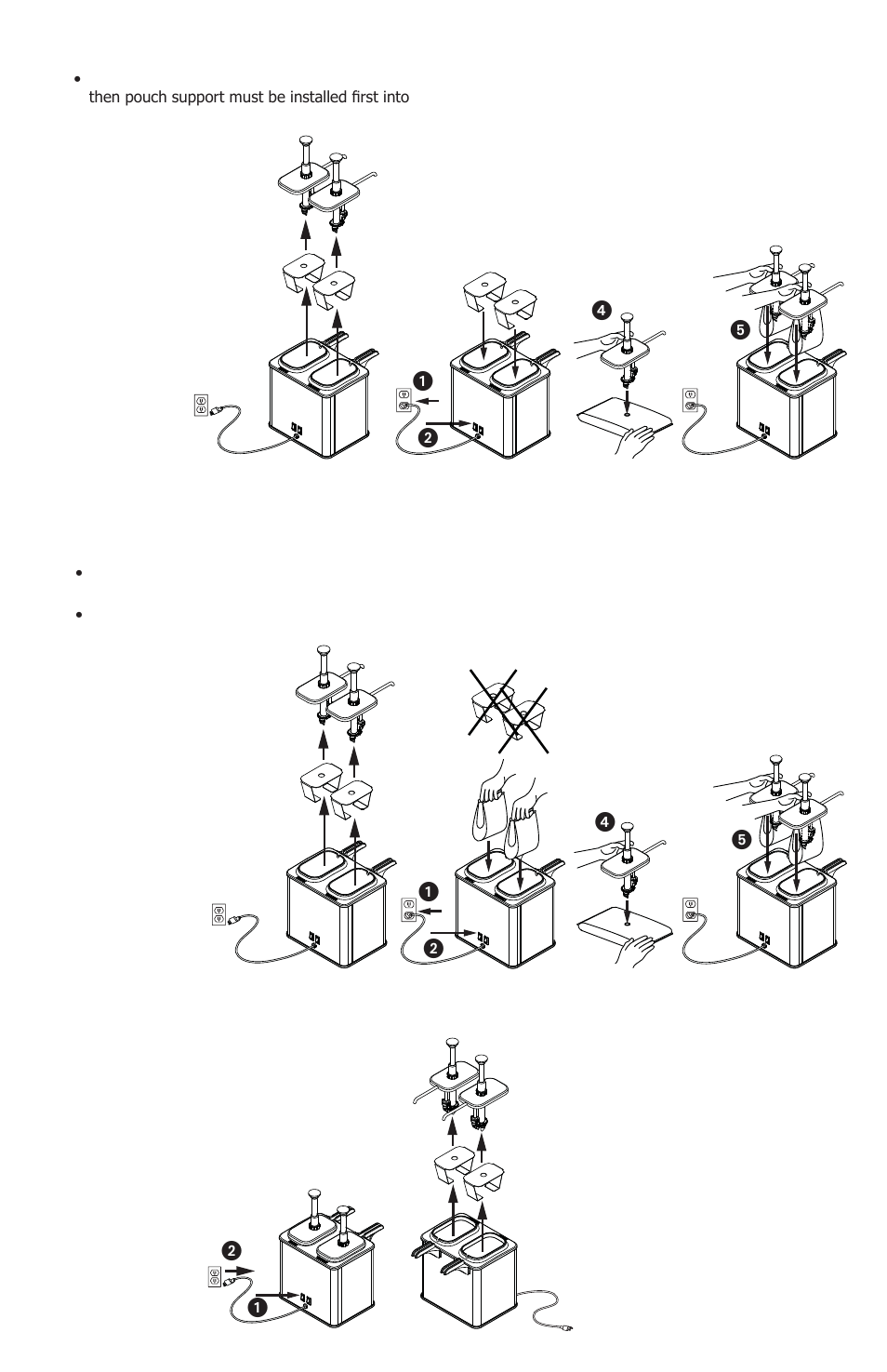 Unit set-up (one pouch per vessel) unit take down, Unit set-up (two pouches per vessel) | Server EZT (85899) User Manual | Page 3 / 4