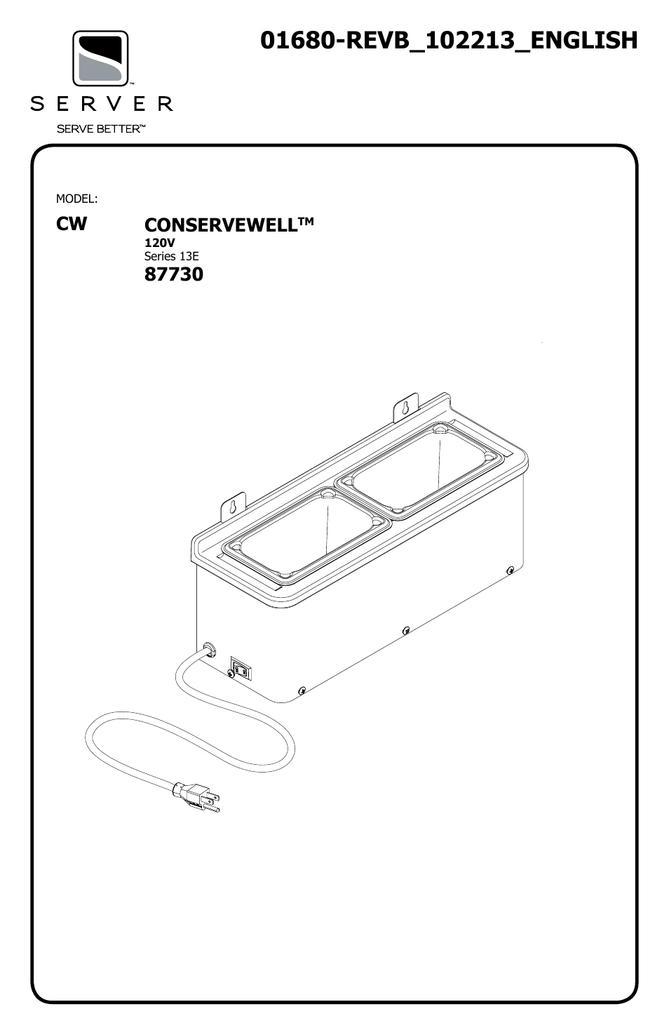 Server CW (87730) User Manual | 4 pages