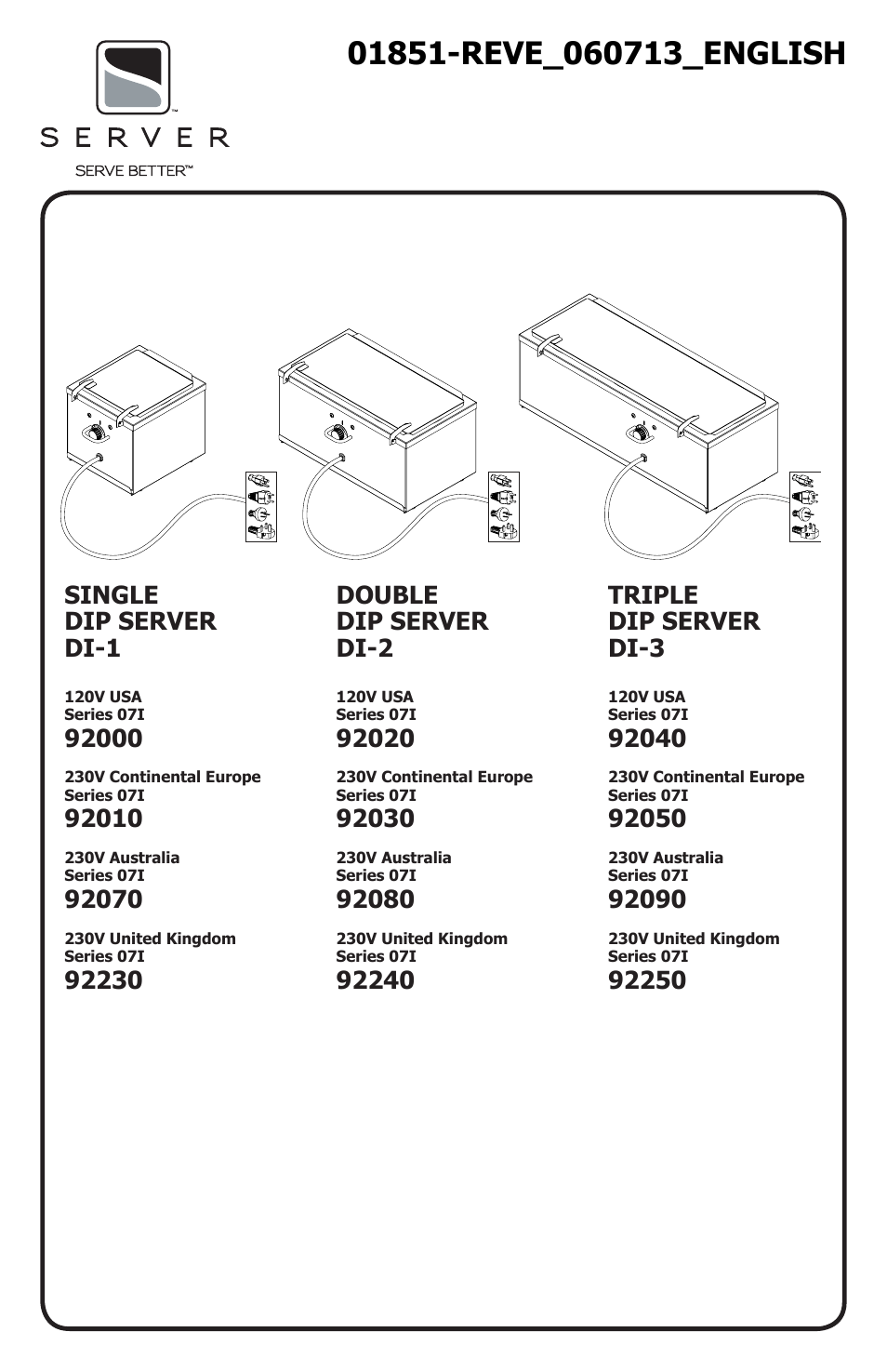 Server DI-1 (92000/92010/92070/92230) User Manual | 4 pages