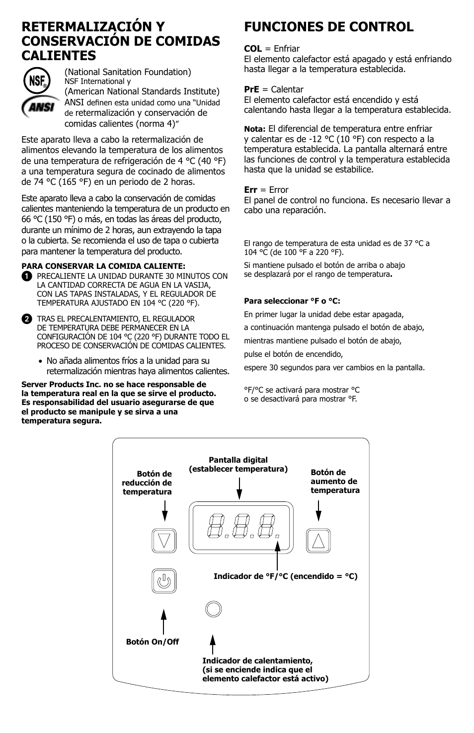 Funciones de control | Server IS-1/3 (86090/86479/86338/86339/86341/86478) User Manual | Page 7 / 8