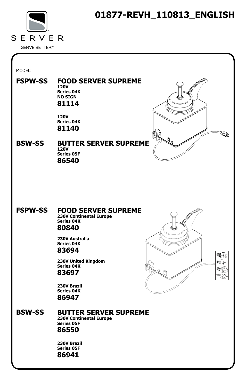 Server BSW-SS (86550/86941) User Manual | 4 pages