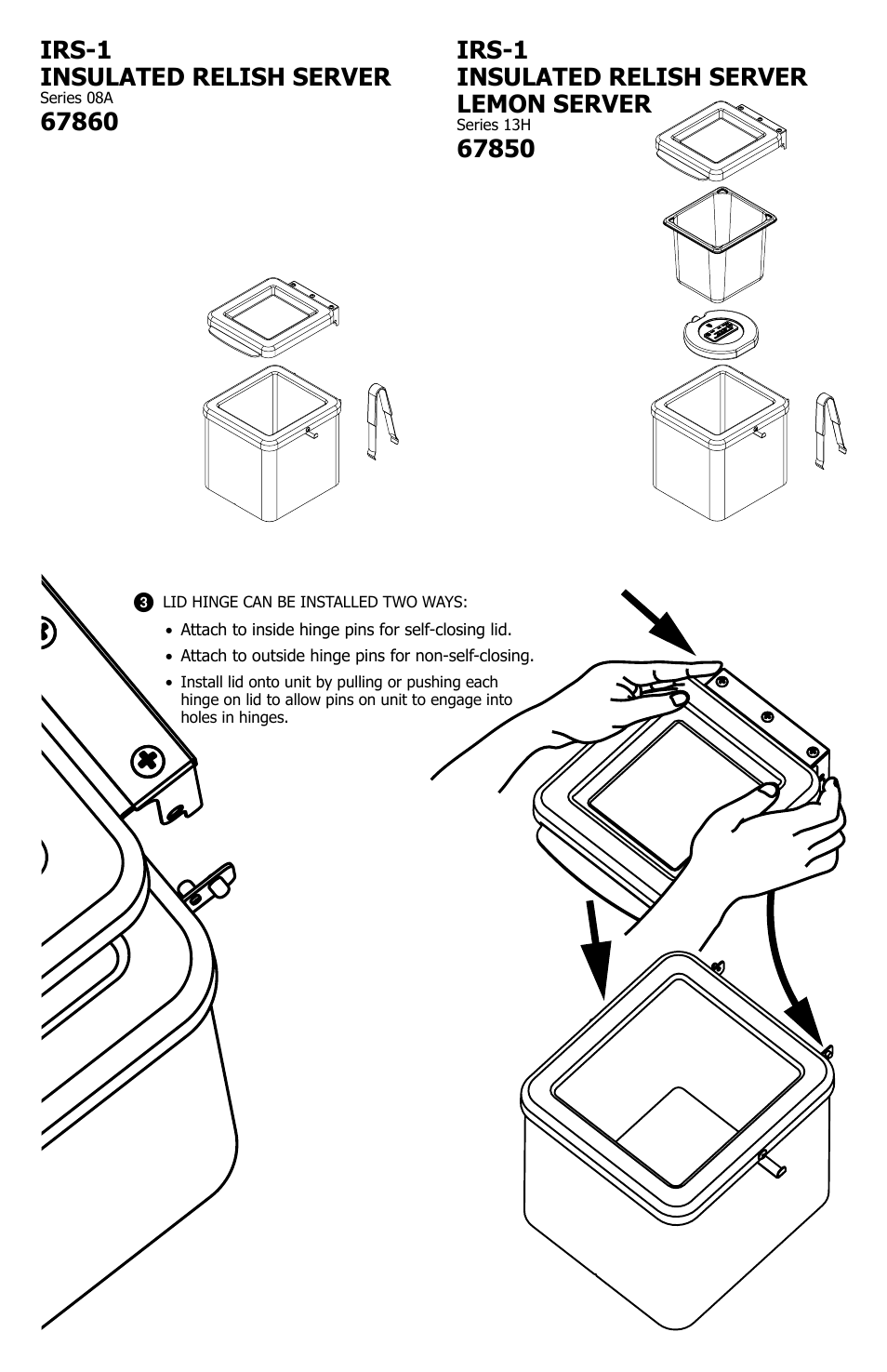 Irs-1 insulated relish server | Server IRS-1 (67850) User Manual | Page 3 / 4