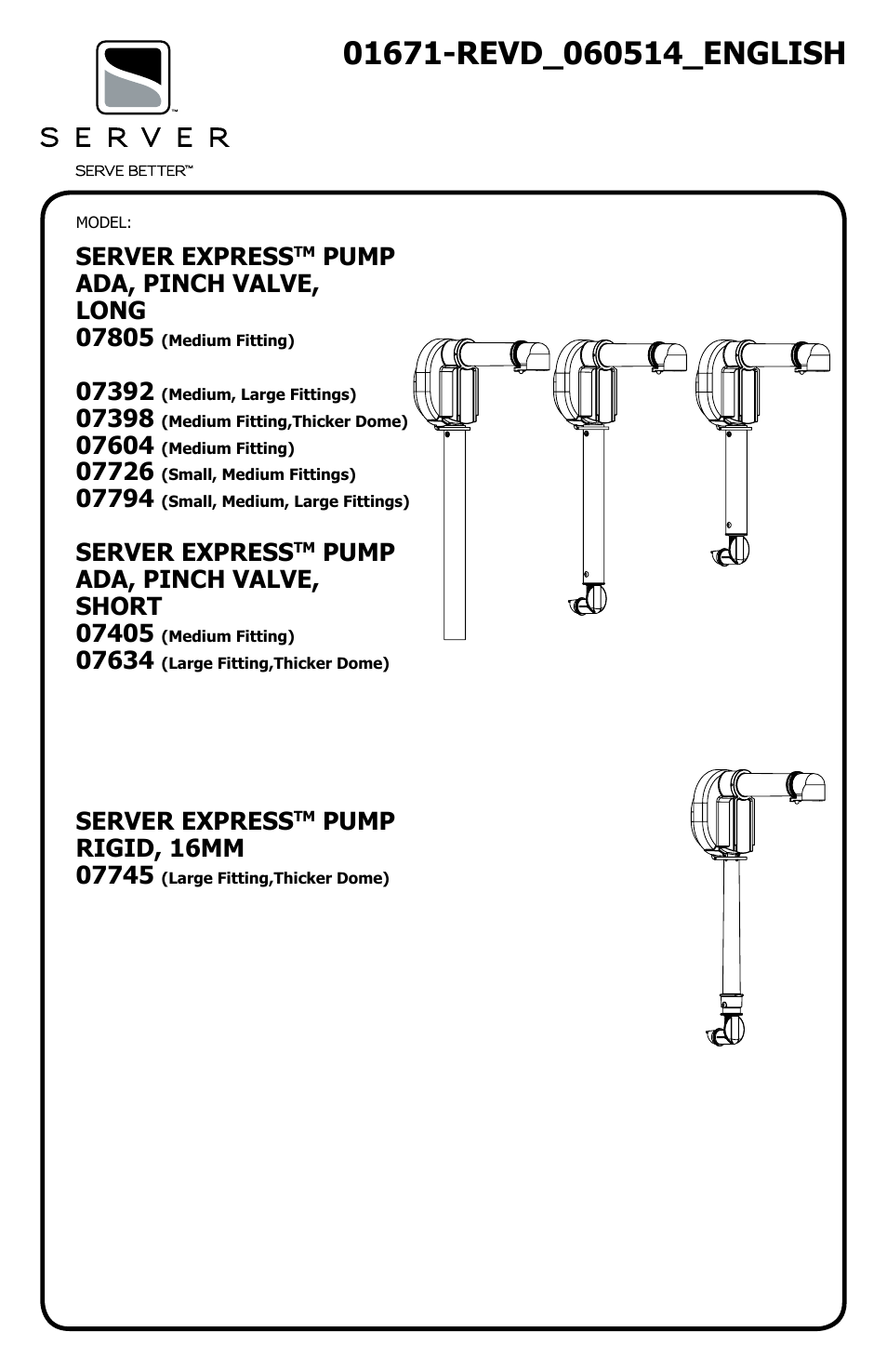 Server EXPRESS PUMPS User Manual | 4 pages