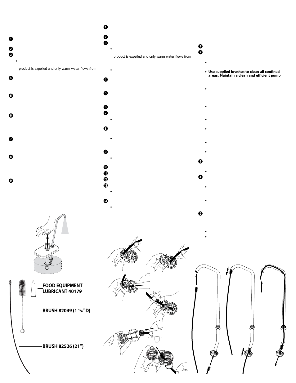 Pump disassembly, Pump cleaning, Clean-in-place procedure for pumps | Server CP-RP (85951) User Manual | Page 2 / 4