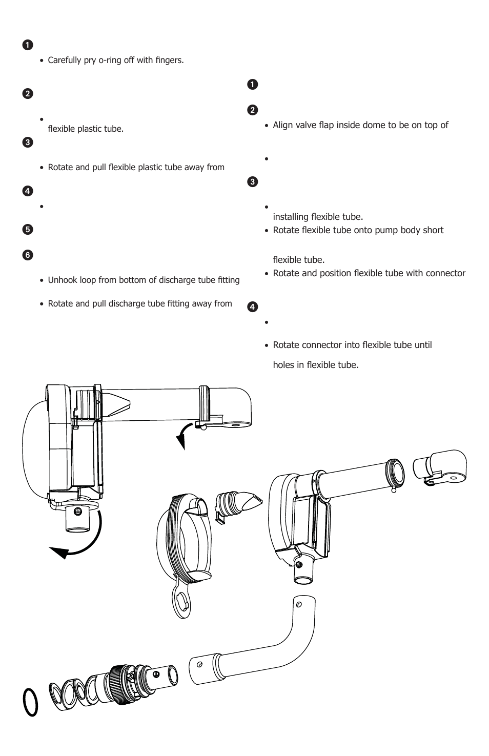 Pump disassembly, Pump assembly | Server ECD (07500) User Manual | Page 4 / 8