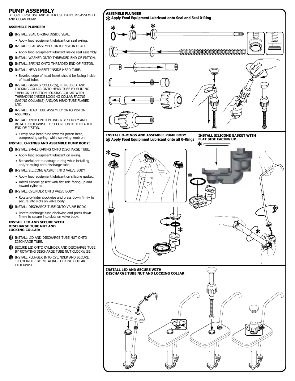Pump assembly | Server PUMPS User Manual | Page 3 / 4
