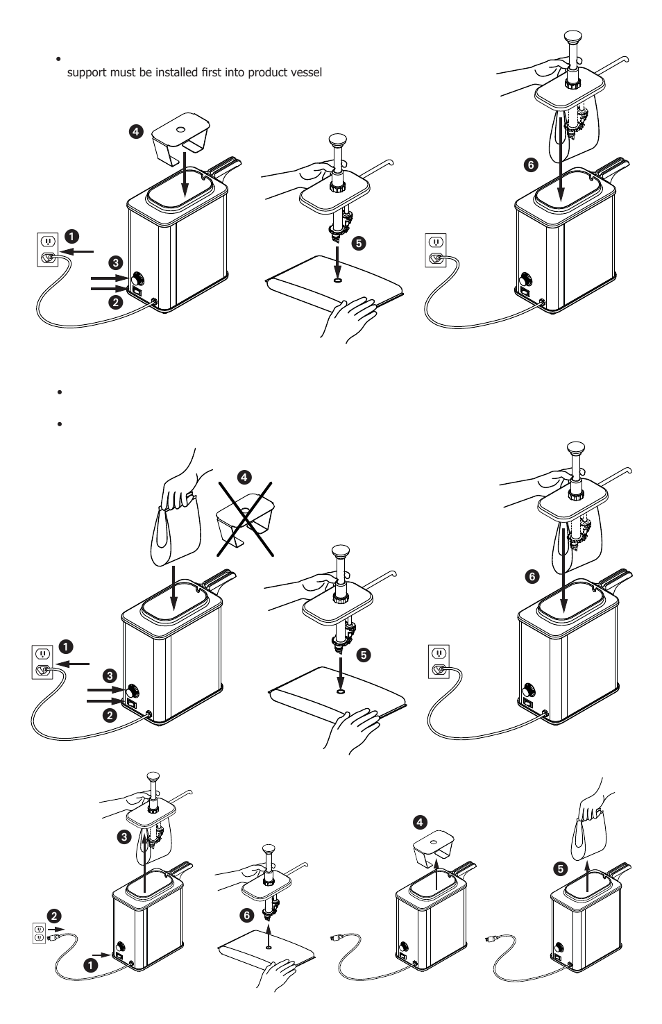 Unit take-down, Unit set-up (one pouch), Unit set-up (two pouches) | Server EZT-S (85790) User Manual | Page 3 / 4