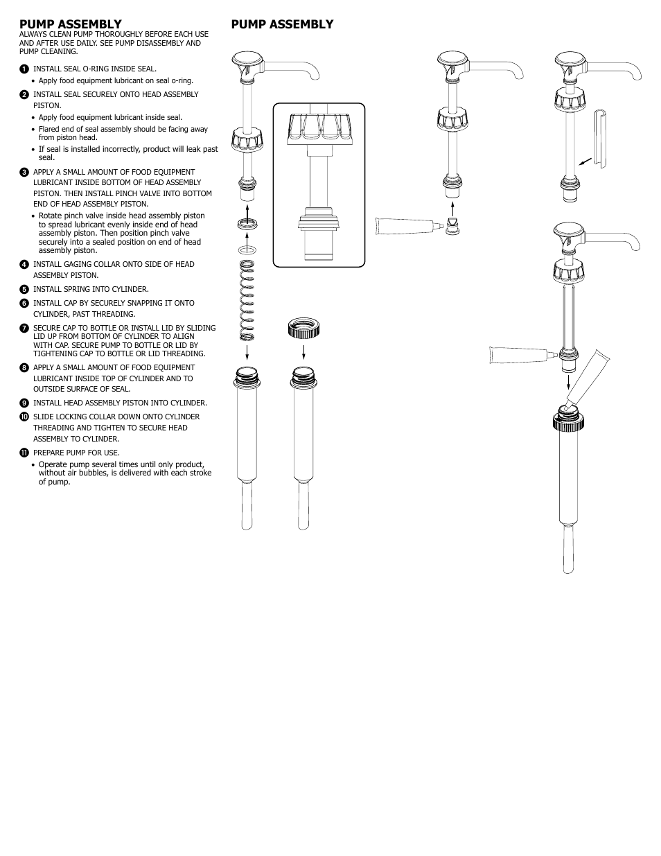 Pump assembly | Server PUMPS (88521/88200) User Manual | Page 3 / 4