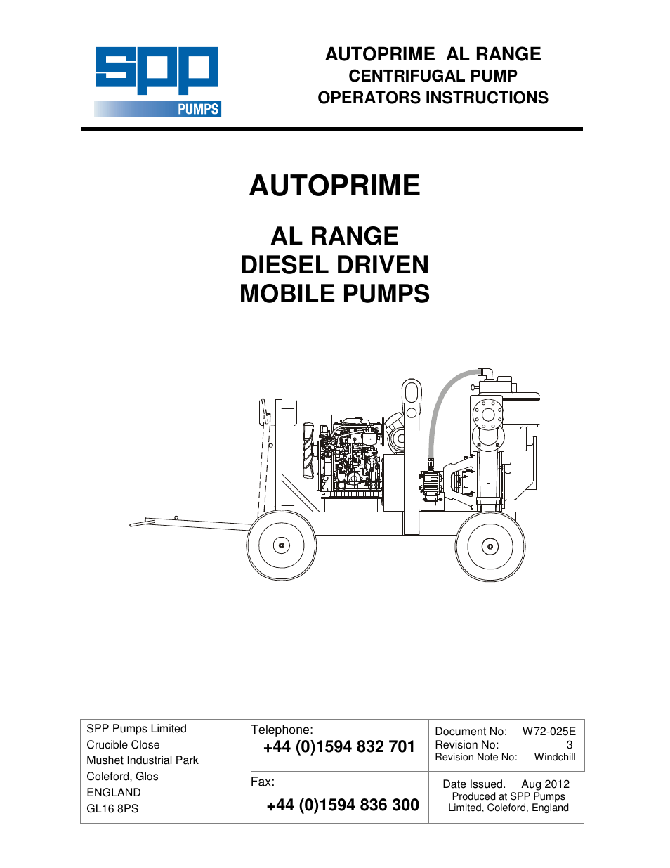 SPP Pumps Auto Prime Medium Head Open Set - AL Range User Manual | 12 pages