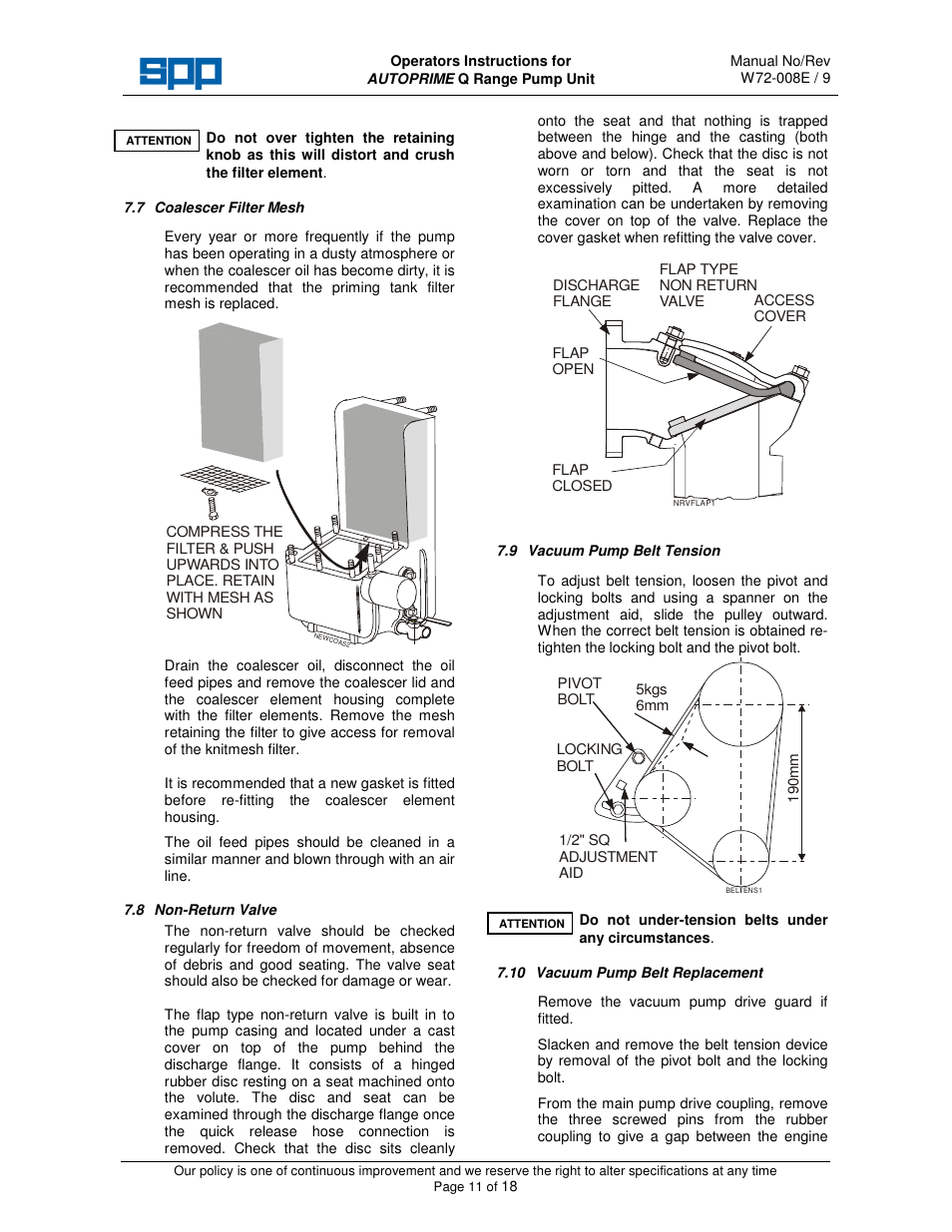 SPP Pumps Auto Prime Q Series - QI200 User Manual | Page 11 / 18
