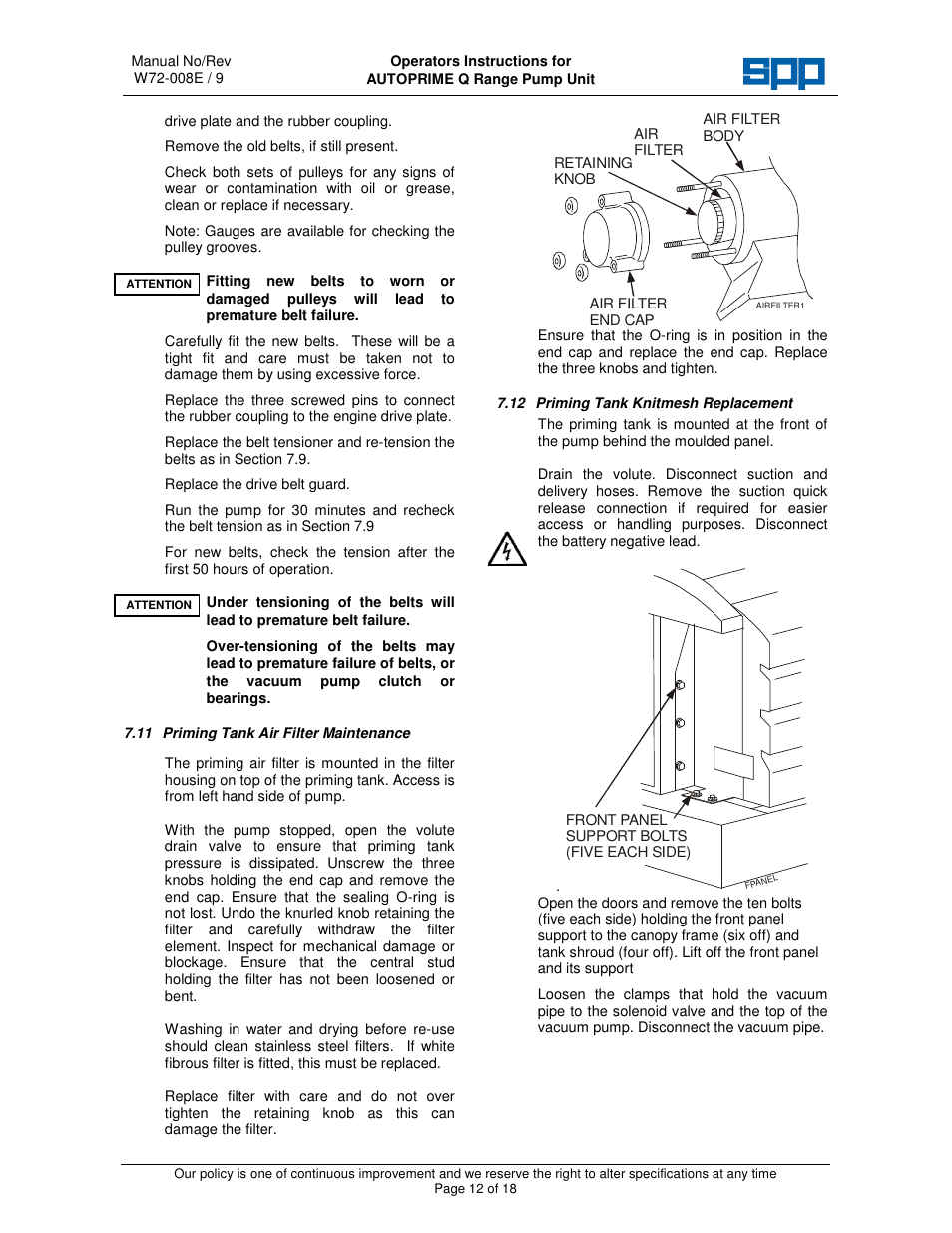 SPP Pumps Auto Prime Q Series - QI200 User Manual | Page 12 / 18