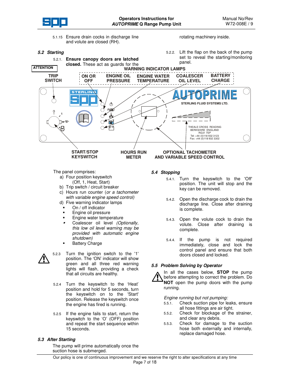 SPP Pumps Auto Prime Q Series - QI200 User Manual | Page 7 / 18