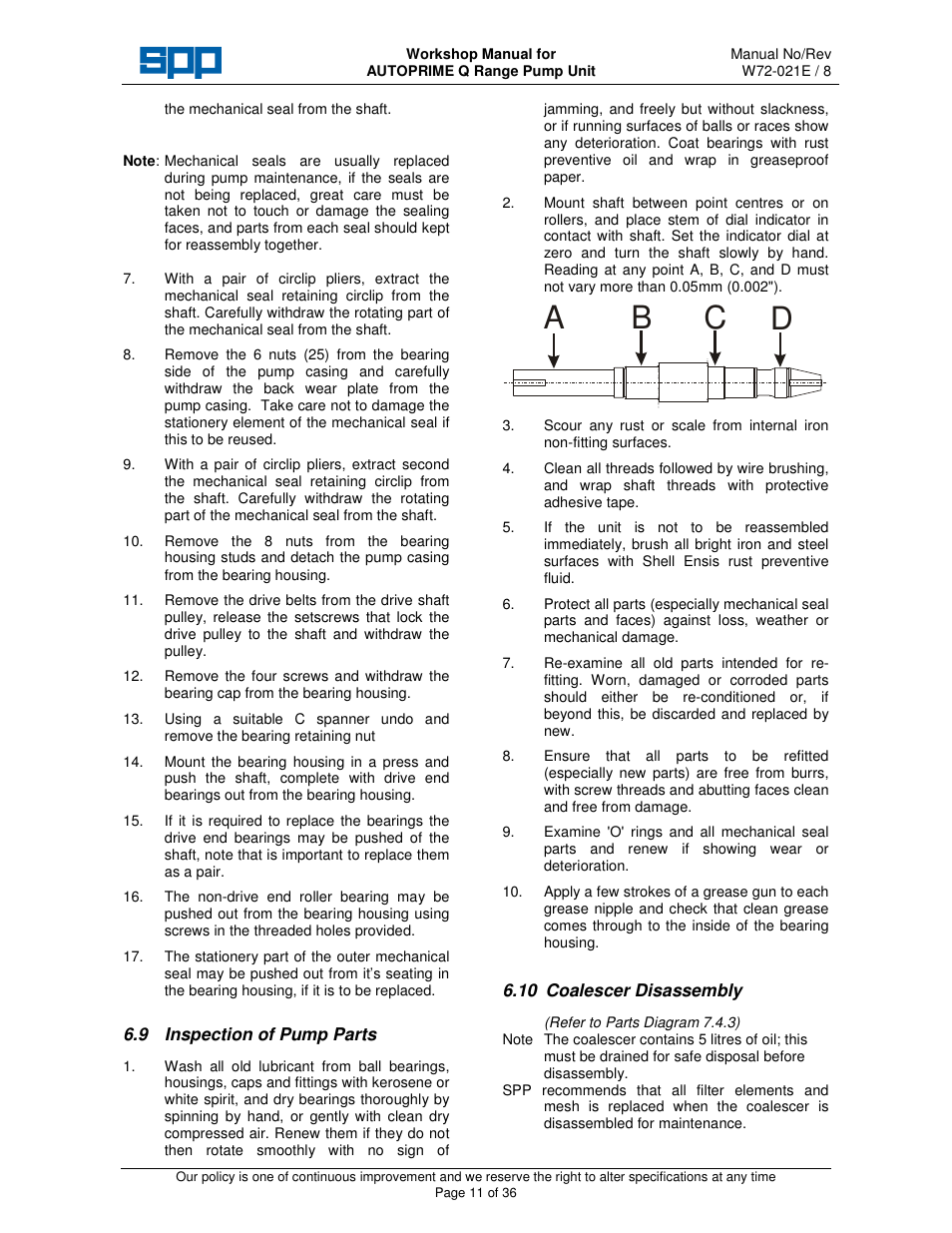 Ab c d | SPP Pumps Auto Prime Q Series - Workshop Manual User Manual | Page 11 / 36