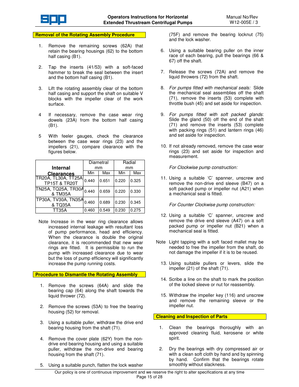 SPP Pumps Thrustream - Extended User Manual | Page 17 / 30