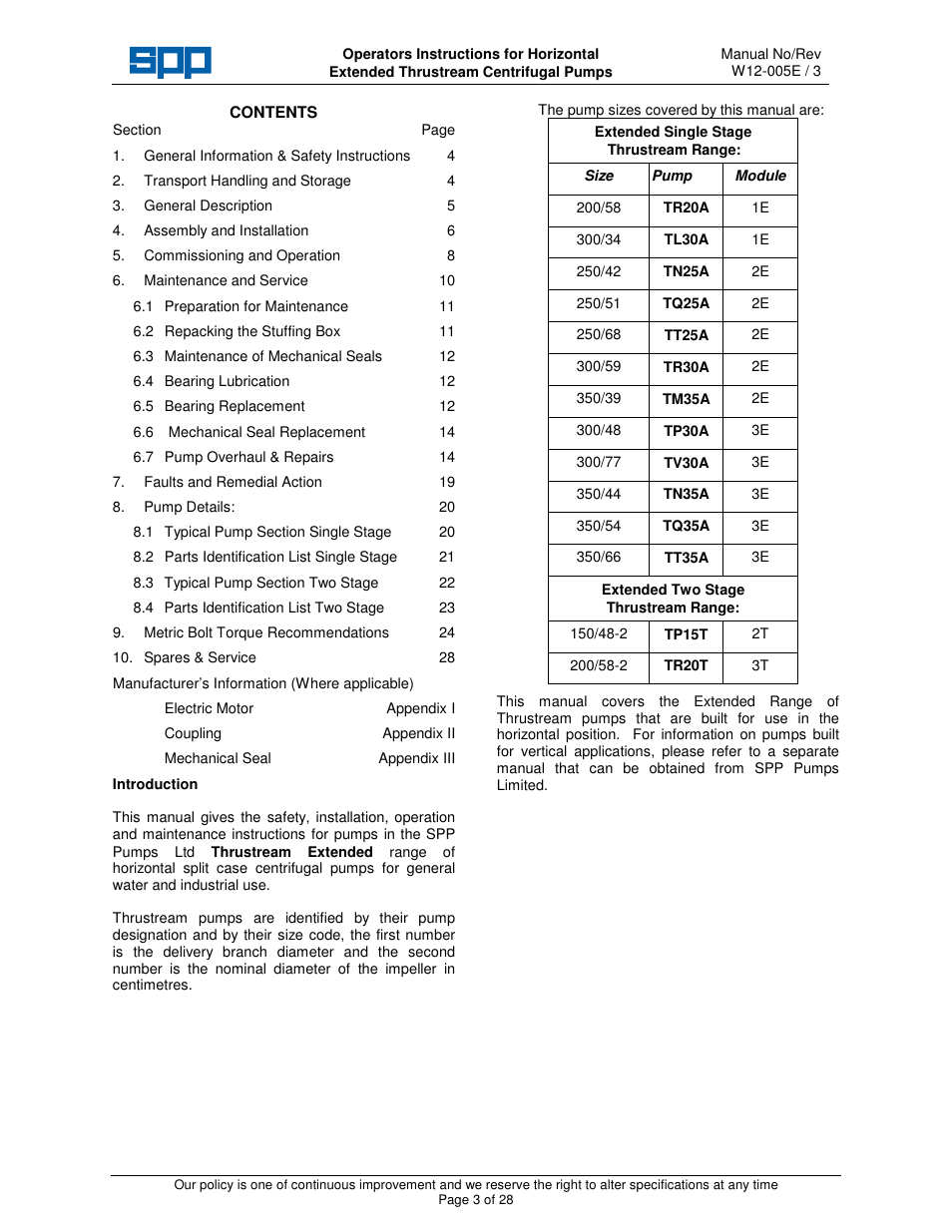 SPP Pumps Thrustream - Extended User Manual | Page 5 / 30