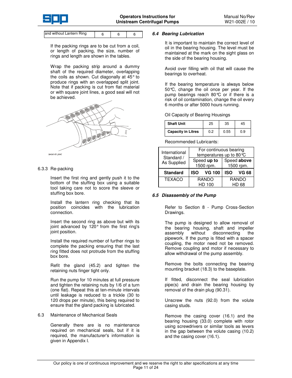 SPP Pumps Unistream User Manual | Page 11 / 24