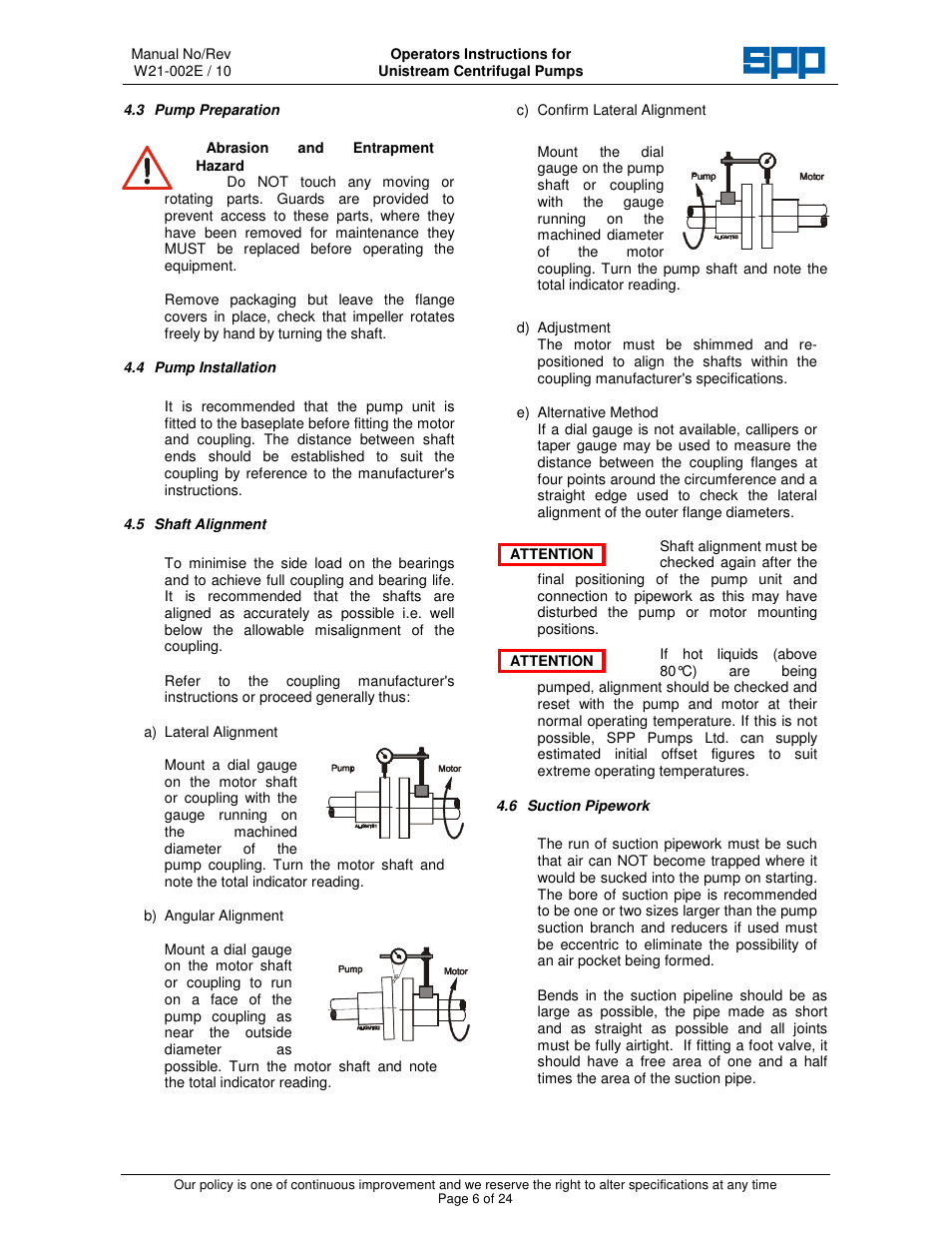 SPP Pumps Unistream User Manual | Page 6 / 24