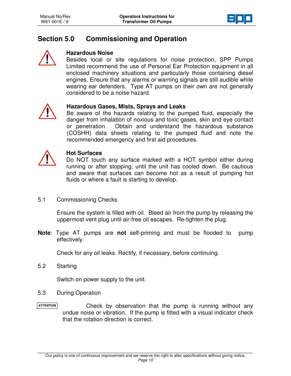 SPP Pumps Transformer Oil Pumps User Manual | Page 12 / 16